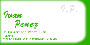 ivan pencz business card