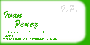 ivan pencz business card